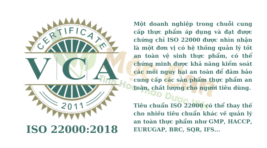NHÀ MÁY SẢN XUẤT TRÀ MỘC CAN ĐẠT CHỨNG NHẬN ISO 22000:2018 1